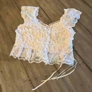 Coquette vintage lace babydoll top